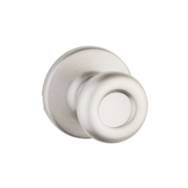 Tylo Knob Passage Door Lock with New Chassis with 6AL Latch and RCS Strike Satin Nickel Finish